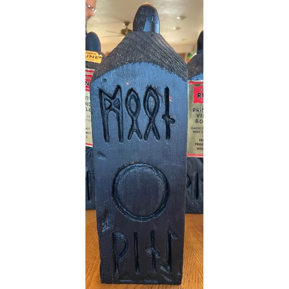 von Stiehl Winery‎ Authentic Rune Primitive Viking Bottle Monday Charred Wood